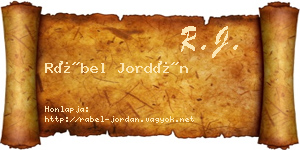 Rábel Jordán névjegykártya
